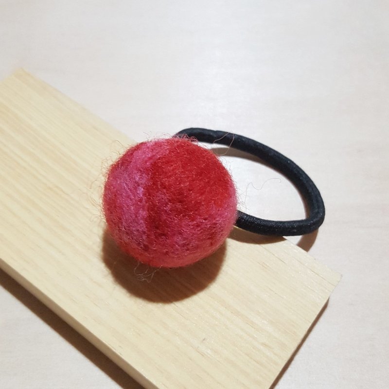 羊毛毡 ♥ 火热星空 - 混色系。羊毛球发束 - 发饰 - 羊毛 红色