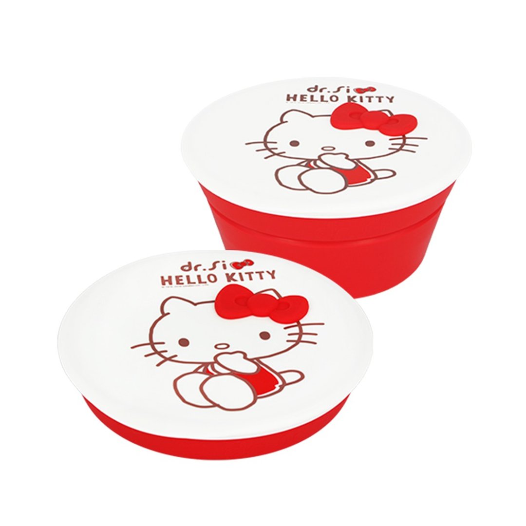 dr.Si x Hello Kitty 就爱台湾巧力盒 - 便当盒/饭盒 - 硅胶 红色