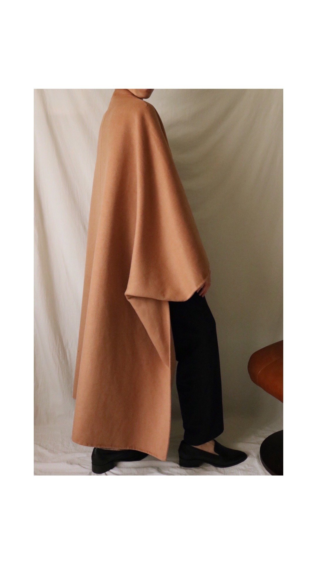 【量身订制】Privé Poncho 手工缝制双面喀什米尔羊毛披风 - 女装休闲/机能外套 - 羊毛 