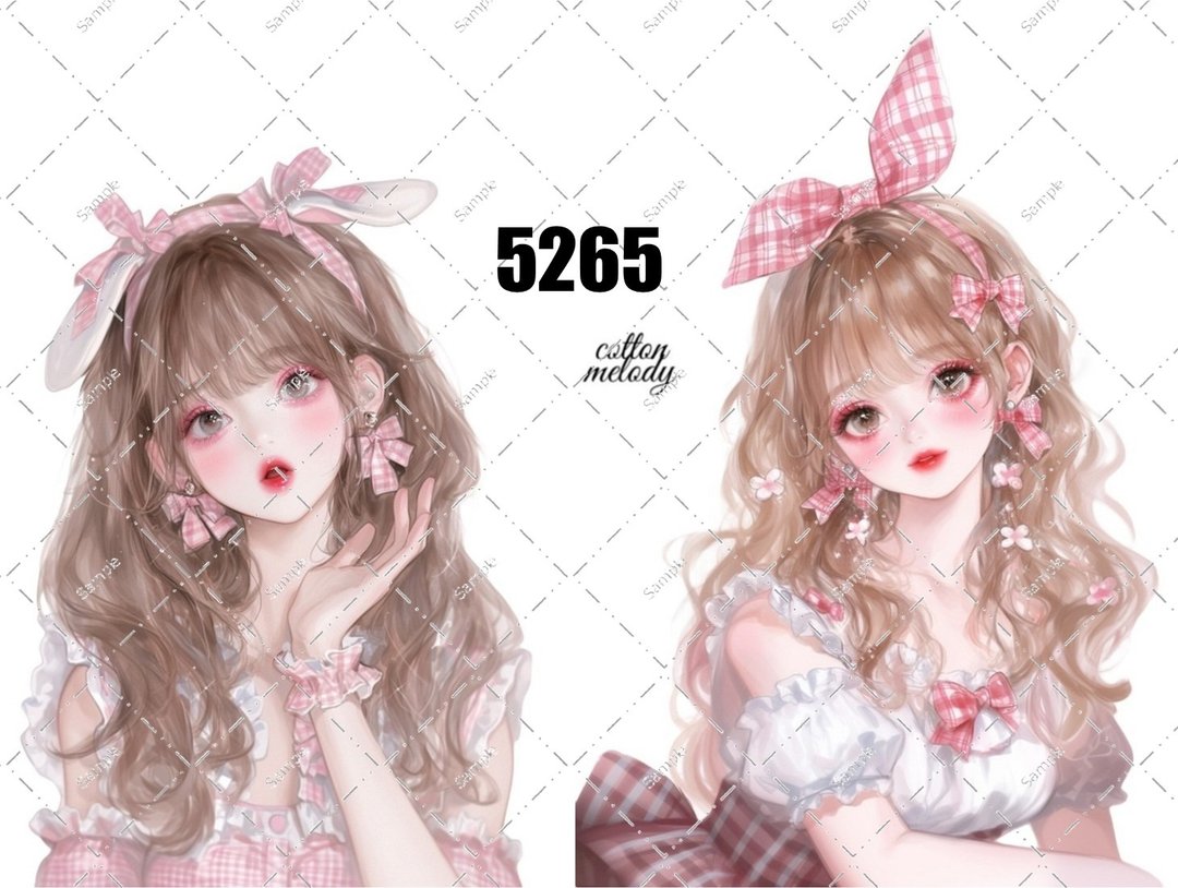 original sticker no.5265 人物贴纸 原创贴纸 原创人物贴纸 装饰贴纸 cotton melody - 贴纸 - 纸 