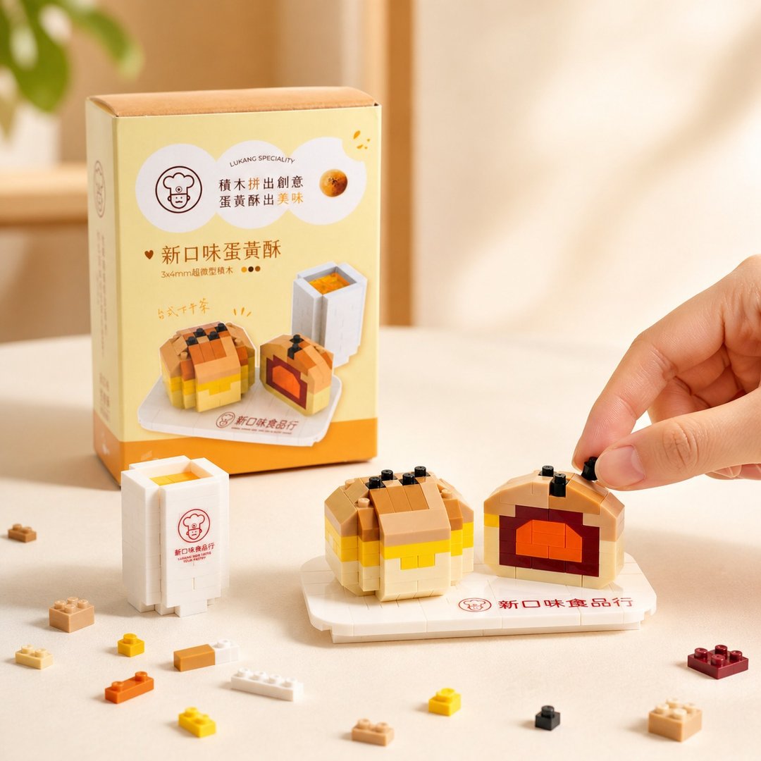 【520 礼物】新口味蛋黄酥 微型积木 - 零件/散装材料/工具 - 塑料 橘色
