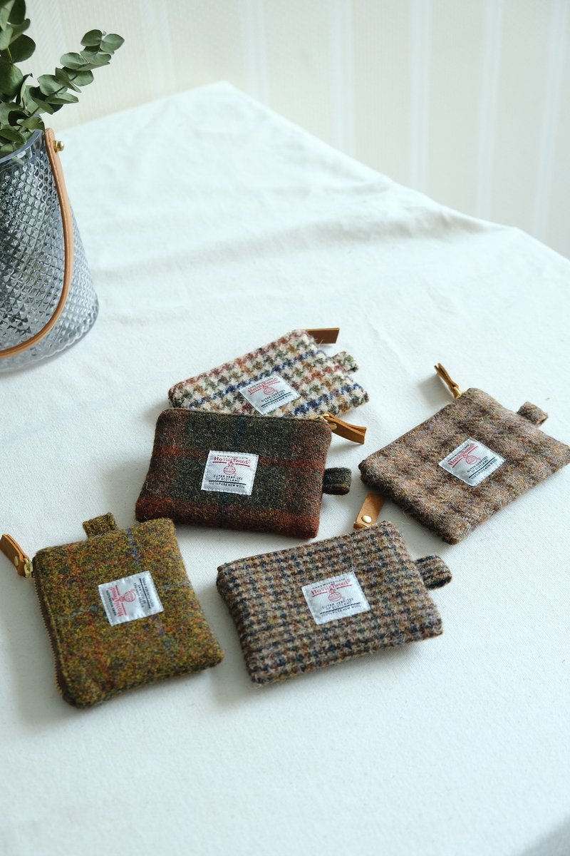 哈里斯粗花呢卡包Harris tweed手工口红包复古英伦随身硬币零钱包 - 零钱包 - 羊毛 