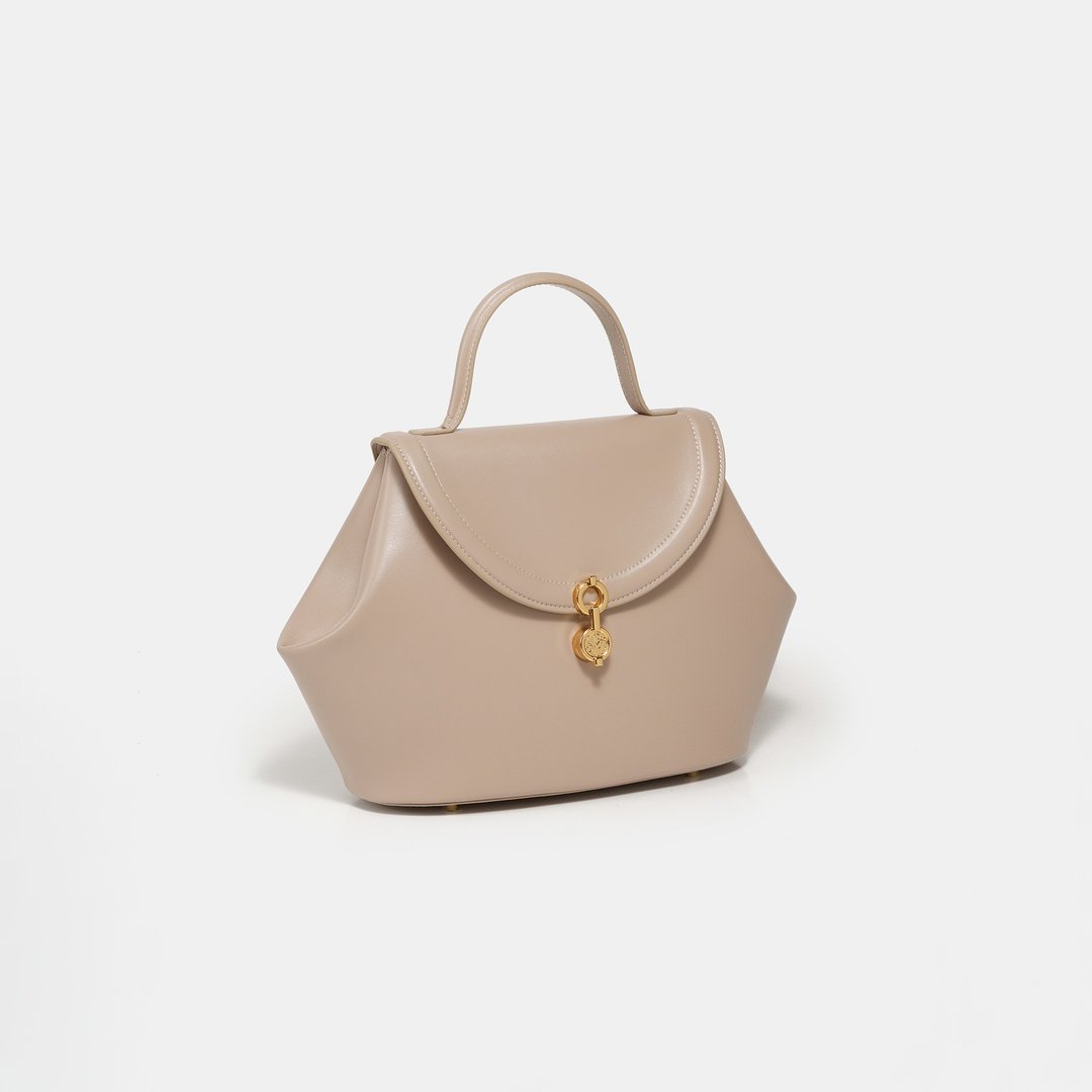 The Miro Bag 玉米基纯素皮革 手提包 斜背包 米色 - 手提包/手提袋 - 人造皮革 卡其色
