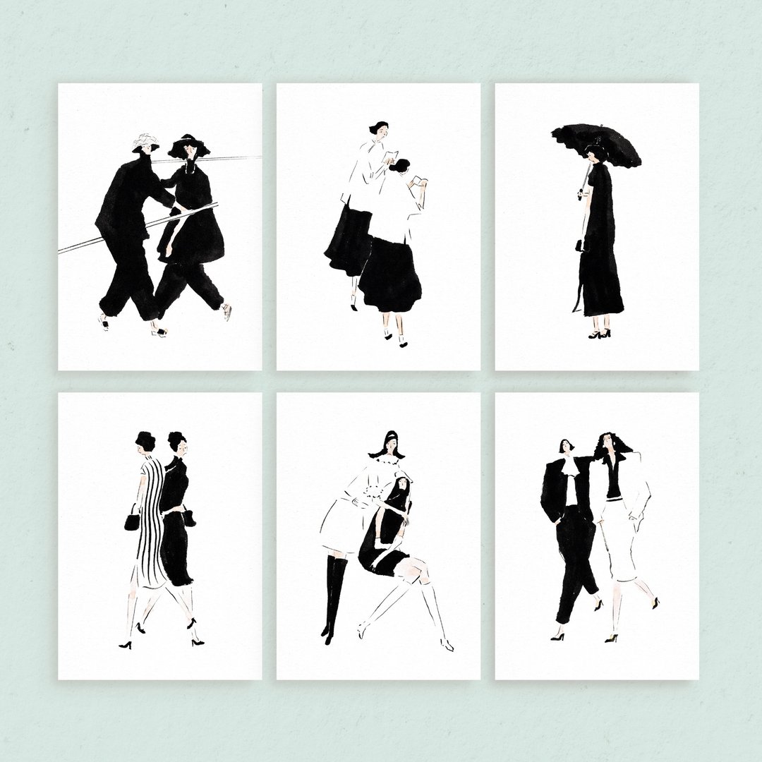 【香港着装插画】明信片 - 卡片/明信片 - 纸 