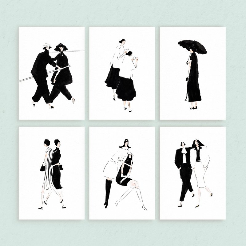 【香港着装插画】明信片 - 卡片/明信片 - 纸 
