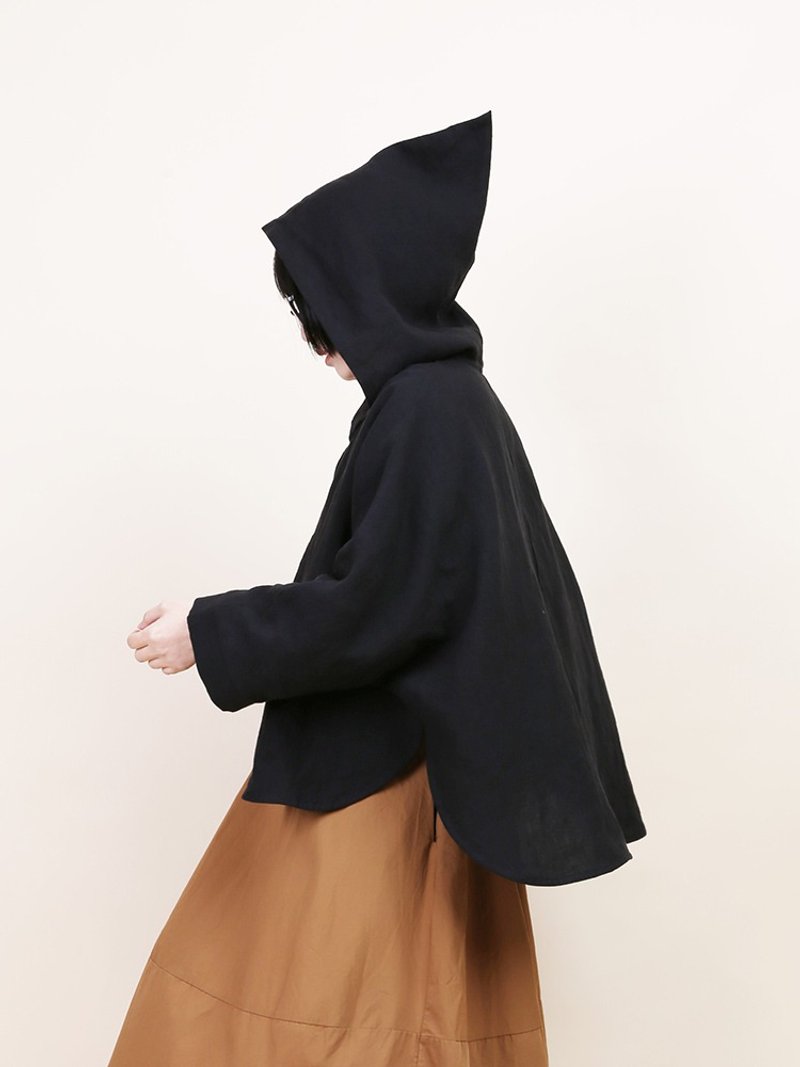 织布云麻麻光遇斗篷连帽外套女2022夏季配裙子红色披肩外搭Y249 - 围巾/披肩 - 棉．麻 多色