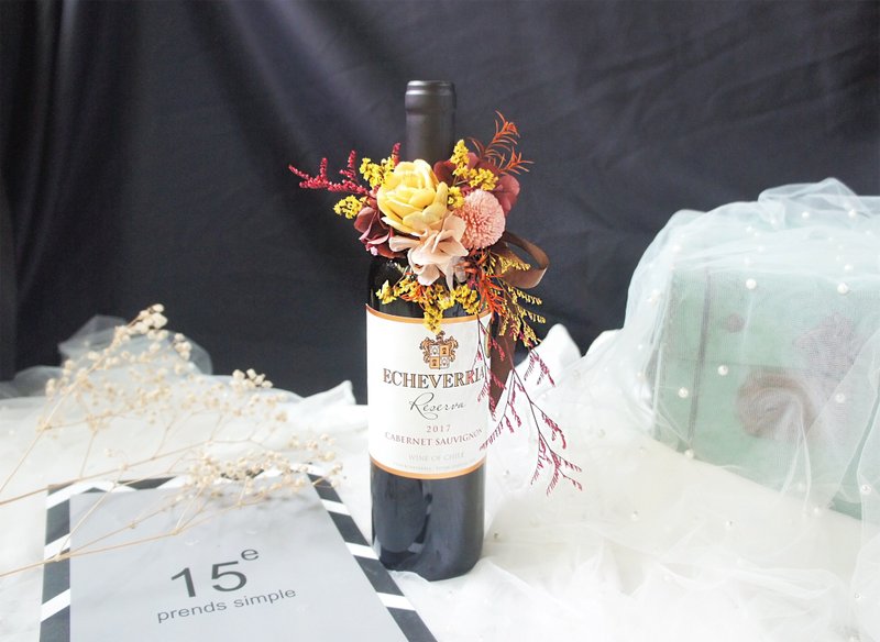 【红酒花酒礼盒_秋色满园】 - 干燥花/捧花 - 植物．花 橘色