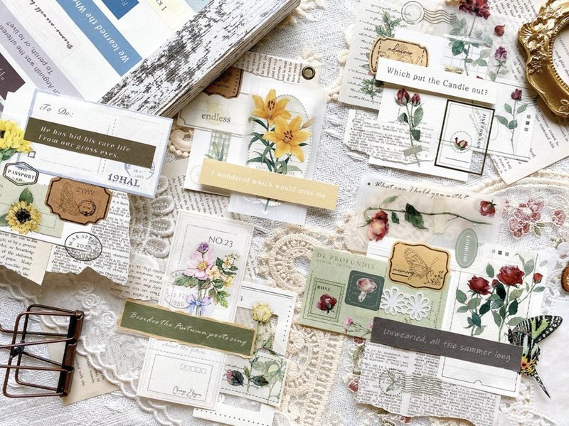 一言收集 英文文字稿 言葉 和紙膠帶 10米卷 - 纸胶带 - 其他材质 多色