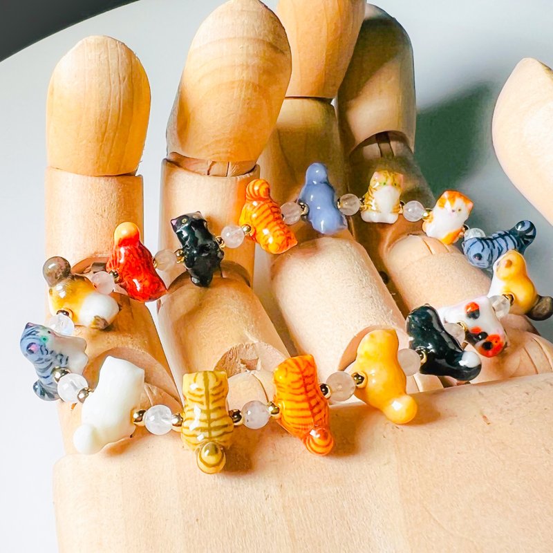 订制款 长毛猫咪会议超迷你猫咪手链 - 手链/手环 - 塑料 多色