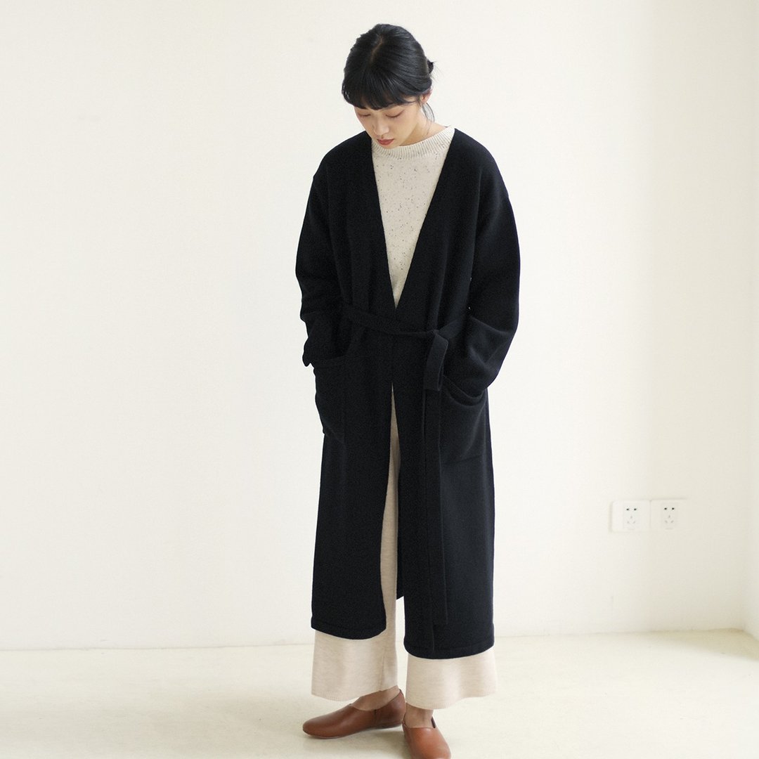 KOOW   复活款 羊毛羊绒极简廓形浴袍长毛衣 - 居家服/睡衣 - 羊毛 