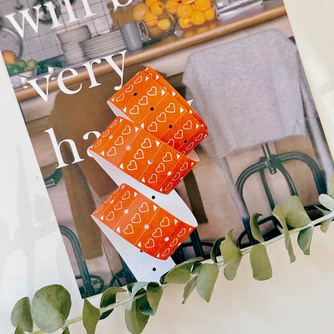 Hearts 爱心  / Red・标签贴纸卷・Sticker Roll - 贴纸 - 塑料 
