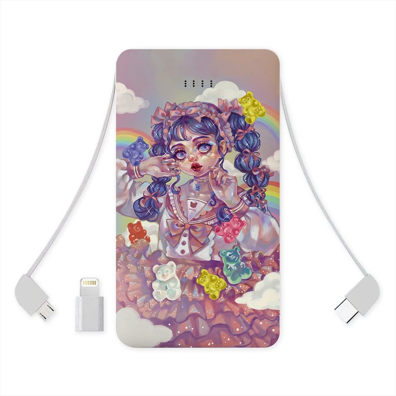 联名 Zihling 小熊软糖与少女 三种行动电源10000mAh ZLAA03 - 充电宝/传输线 - 其他金属 多色