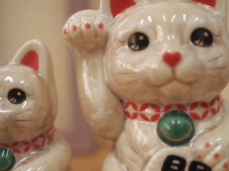 京烧 清水烧 |花结晶 小 卡其 右手 开运 - 摆饰 - 陶 