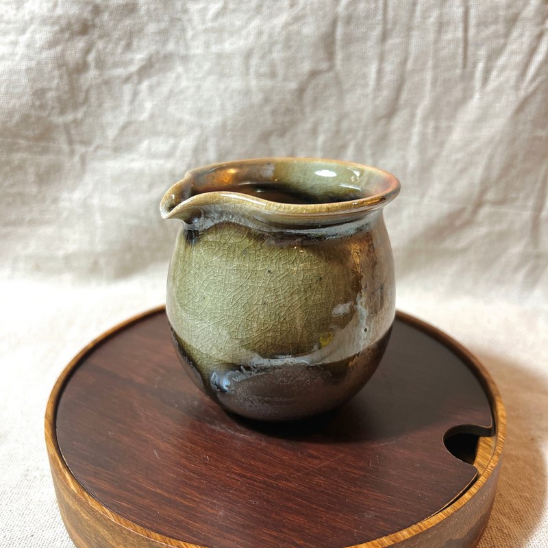 柴烧落灰茶海 / 公道杯 / 小平凡手作 - 茶具/茶杯 - 陶 