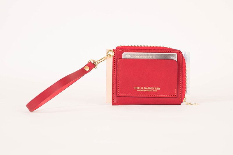 手作课程 挂绳口袋零钱包|零钱包|皮革|真皮|撞色|礼物 - 皮件 - 真皮 