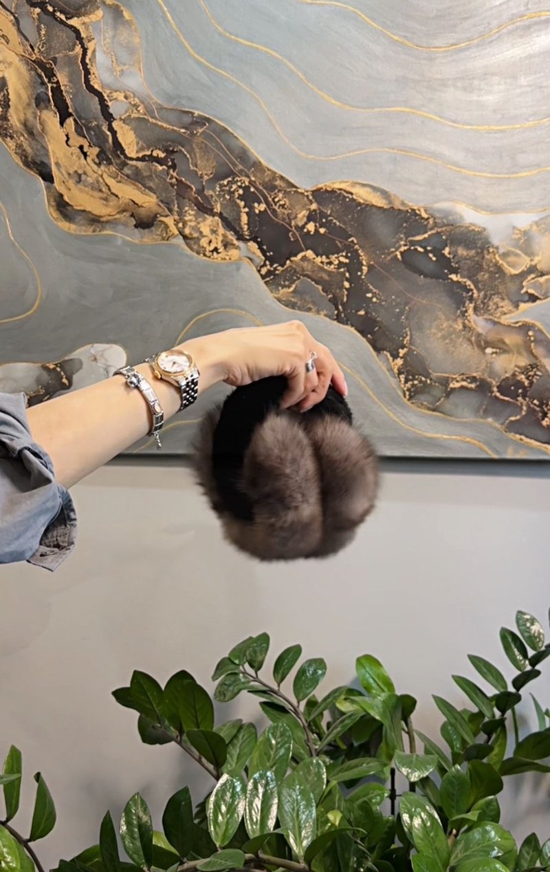雅庫特西伯利亞紫貂毛耳罩 北極冬季飾品 - 帽子 - 其他材质 