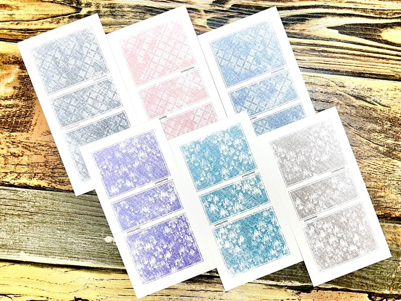 （迷你艺术便条包 6 种类型 25 张套装）仅限绘图图案标签 6 种类型 - 便条纸/标签贴 - 纸 多色