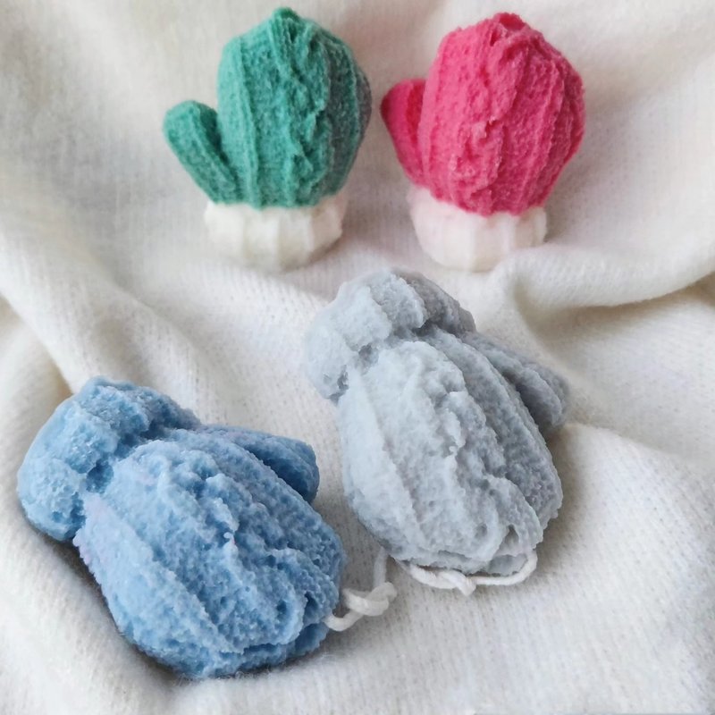 手套蜡烛/毛线手套/圣诞礼物/交换礼物 - 香薰/精油/线香 - 蜡 