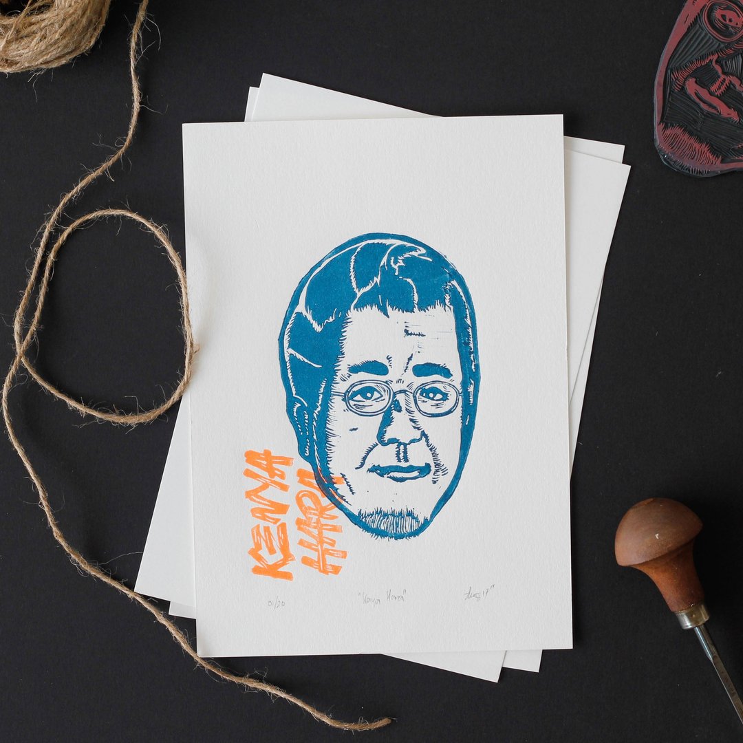 原研哉—插画版画印刷 - 海报/装饰画/版画 - 纸 蓝色