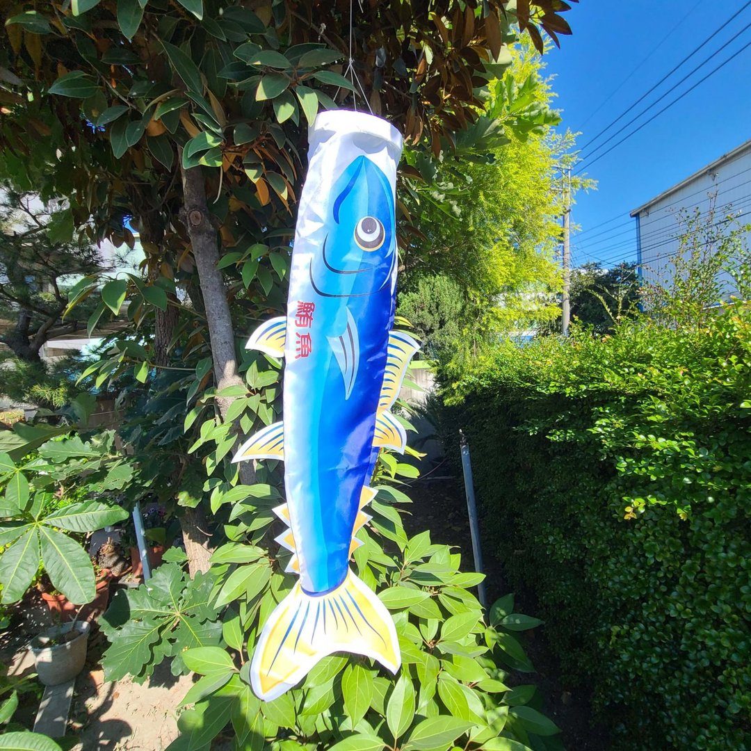 黄鳍鲔鱼旗 90 CM - 其他 - 聚酯纤维 蓝色