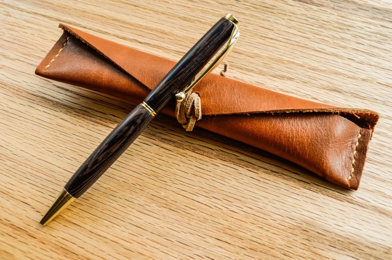 【定制化礼物】鸡翅木-手工原子笔 | 送礼 | 自用 | 毕业礼物 - 圆珠笔/中性笔 - 木头 咖啡色