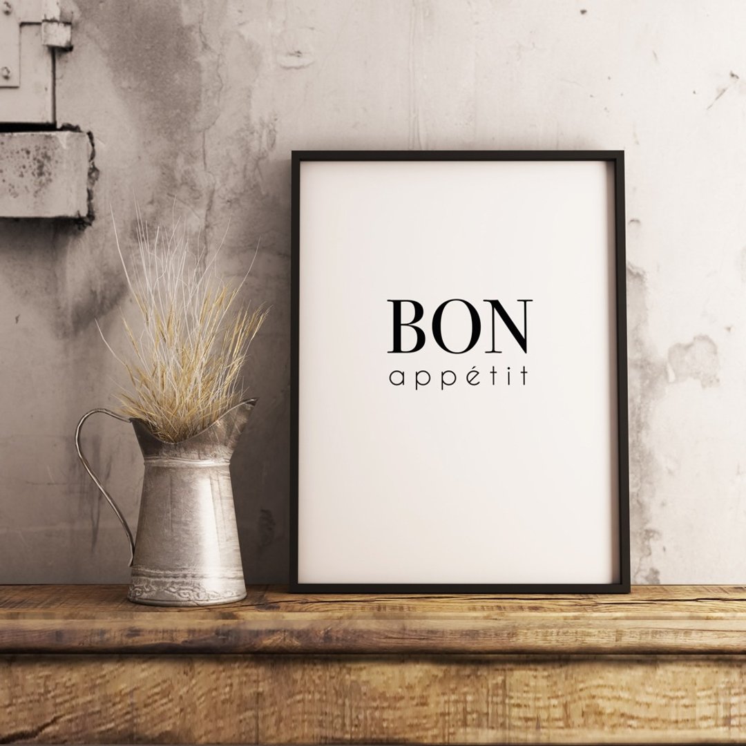 好胃口 Bon Appétit-挂画/厨房挂画/英文字母/复制画/家居摆设 - 海报/装饰画/版画 - 其他材质 黑色