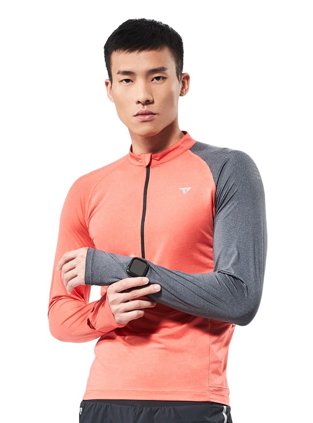 【SUPERACE】零热力越野长袖上衣 / 男款/橘红 - 男装运动衣 - 尼龙 红色