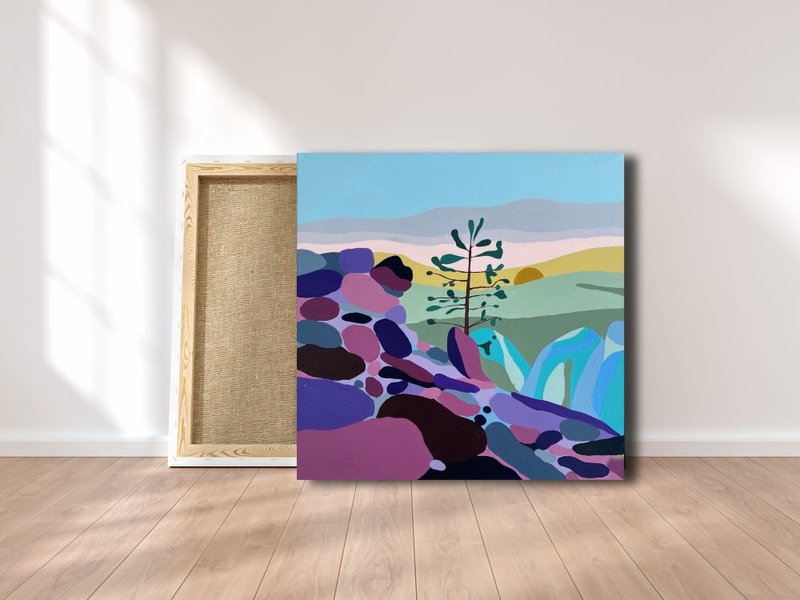 礼物画 墙饰 山水画 天空画 海洋艺术 墙饰 原创手绘 - 海报/装饰画/版画 - 棉．麻 多色