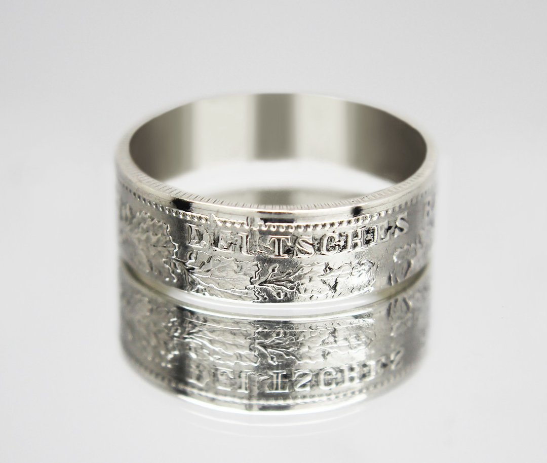 Germany Coin Ring Silver 1Mark 1873-1916 coin rings for men coin rings for women - 戒指 - 其他金属 