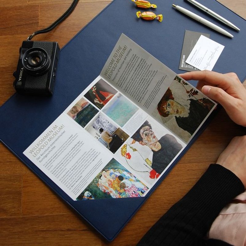 Dessin x Plepic-Days皮革办公桌垫-海军蓝(限宅配),PPC92757 - 其他 - 真皮 蓝色