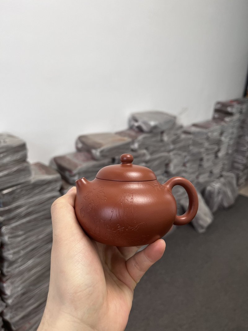 文旦 全手工 230cc 原矿优质朱泥 泥料油润易泡养 全手工制作 - 茶具/茶杯 - 陶 灰色