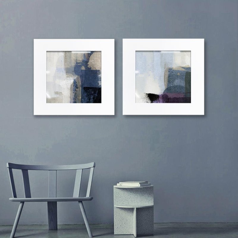 蓝调色块 | 艺术微喷 | 挂画 - 画框/相框 - 木头 