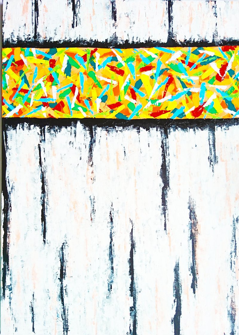 抽象绘画－橙色  创造力的朋友 - 海报/装饰画/版画 - 棉．麻 多色