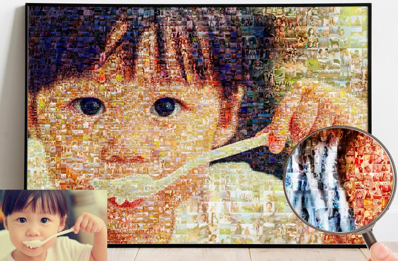 Photomosaic - 婚礼打印婚礼拼贴艺术打印个性化婚礼照片 - 海报/装饰画/版画 - 其他材质 