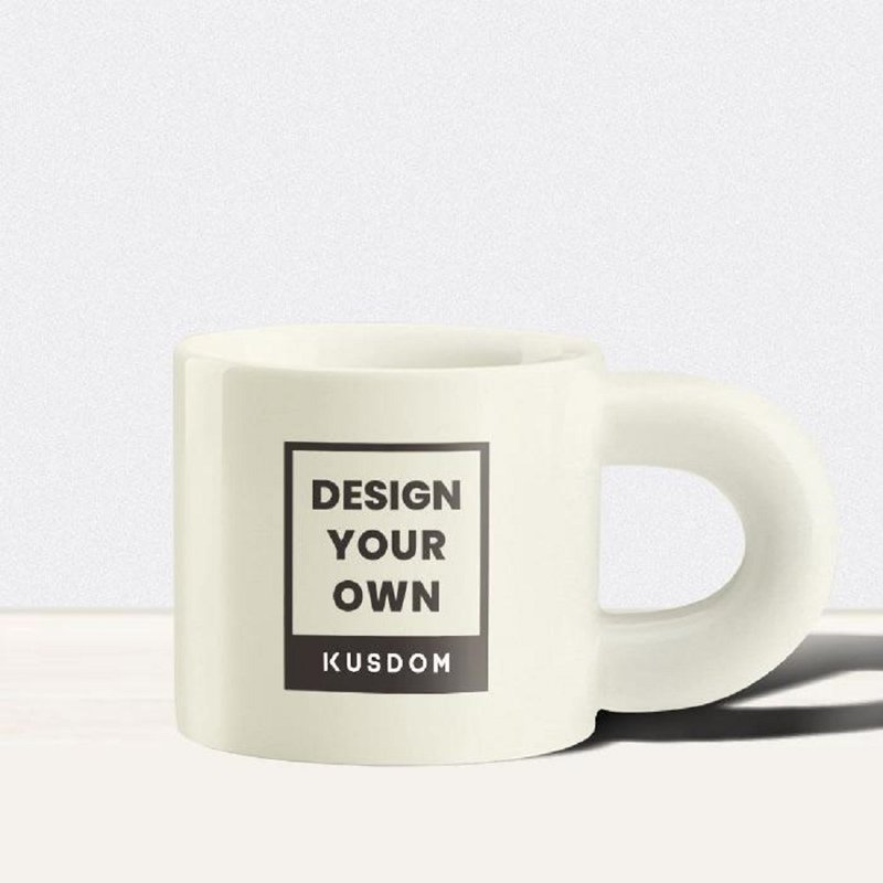 胖胖马克杯,310ml - 咖啡杯/马克杯 - 陶 白色