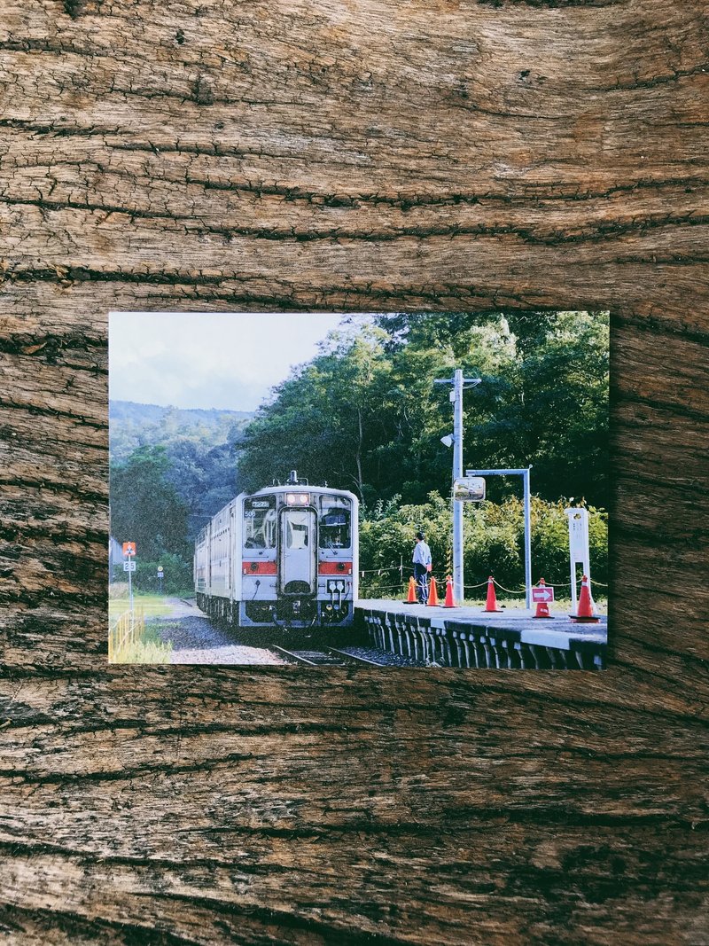 世界的风景。北海道铁道旅 摄影明信片 增毛駅 青青的岛 - 卡片/明信片 - 纸 