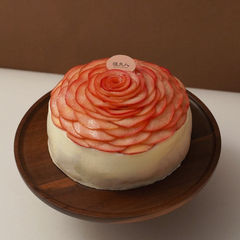 苹果花肉桂卷心蛋糕_6寸 - 蛋糕/甜点 - 新鲜食材 红色