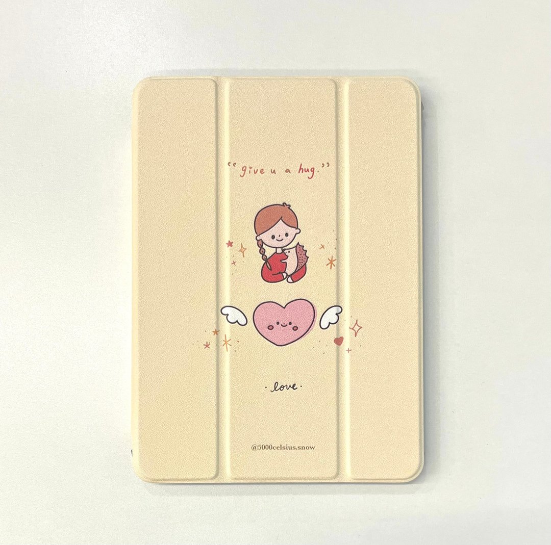 【信望爱系列】iPad 保护壳 三折式 附笔槽 - 平板/电脑保护壳 - 塑料 黄色