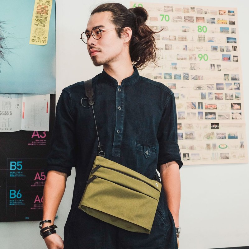 不只方袋 NOT ONLY SACOCHE BAG - 侧背包/斜挎包 - 其他材质 绿色