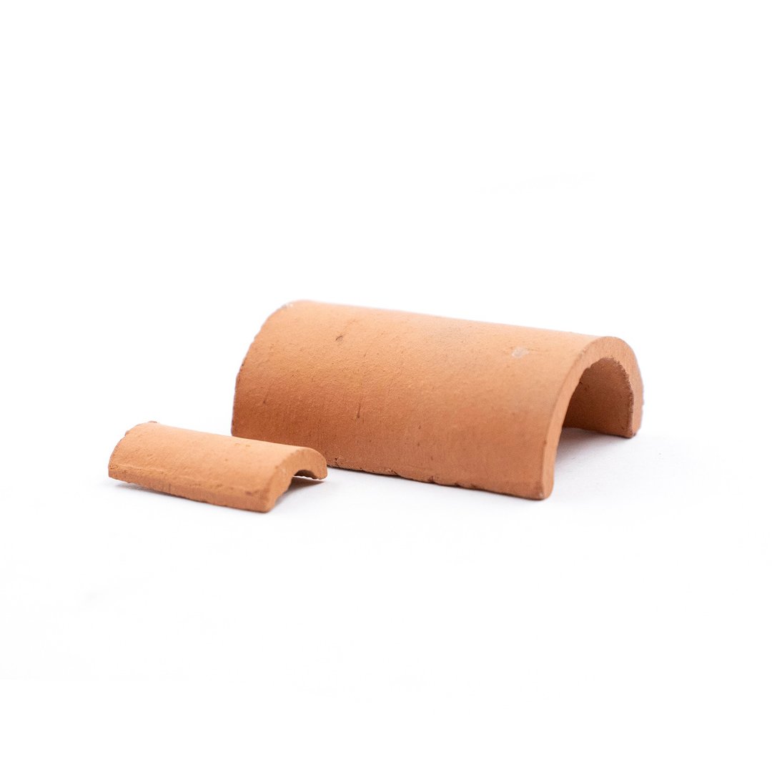 【DIY材料】砖制小物件 1/6红筒瓦 / 6个一组 - 零件/散装材料/工具 - 其他材质 