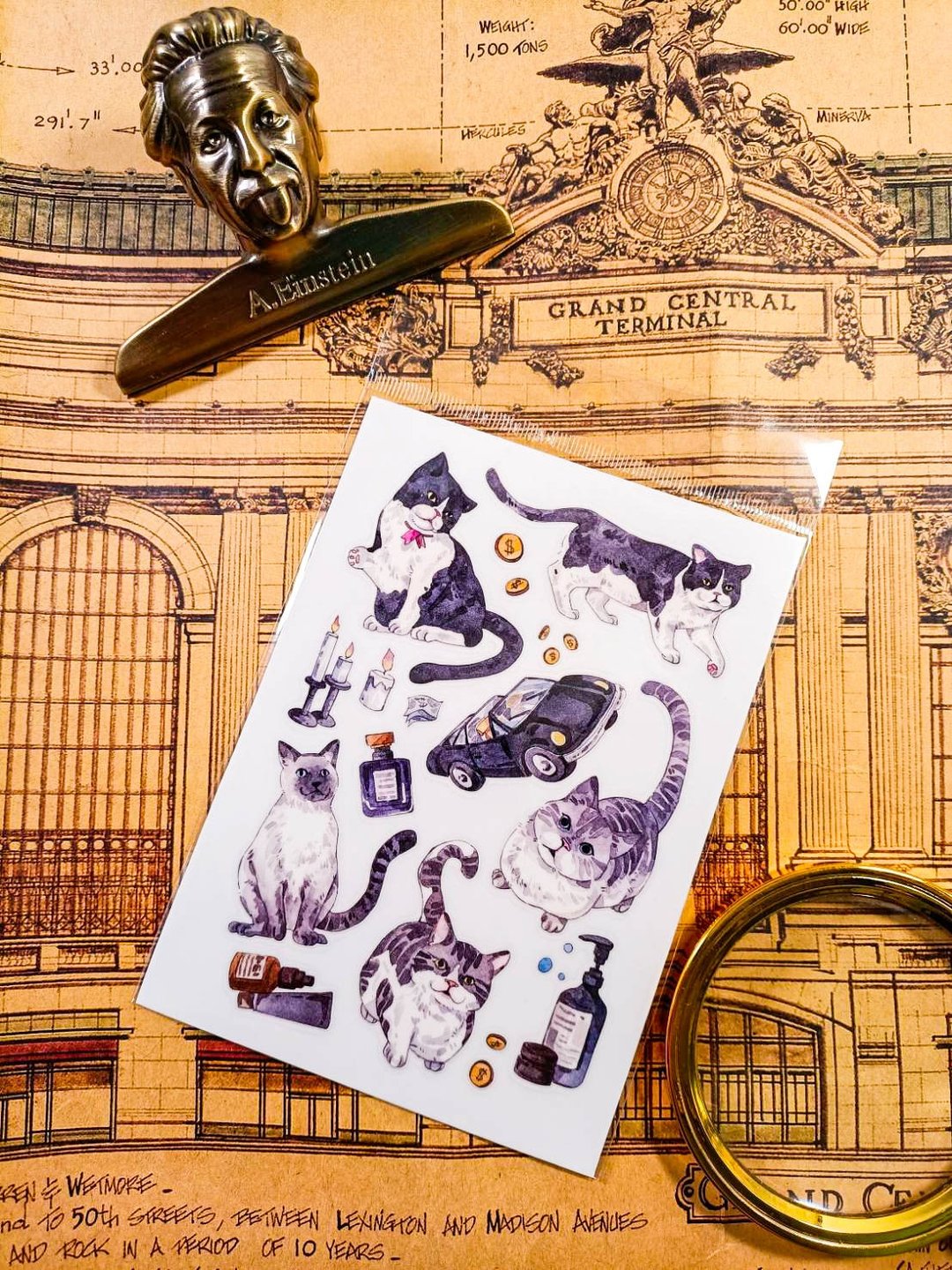 KR521_Cute Animals_Cats.A / Transfer Stickers /  轉印貼 - 贴纸 - 塑料 