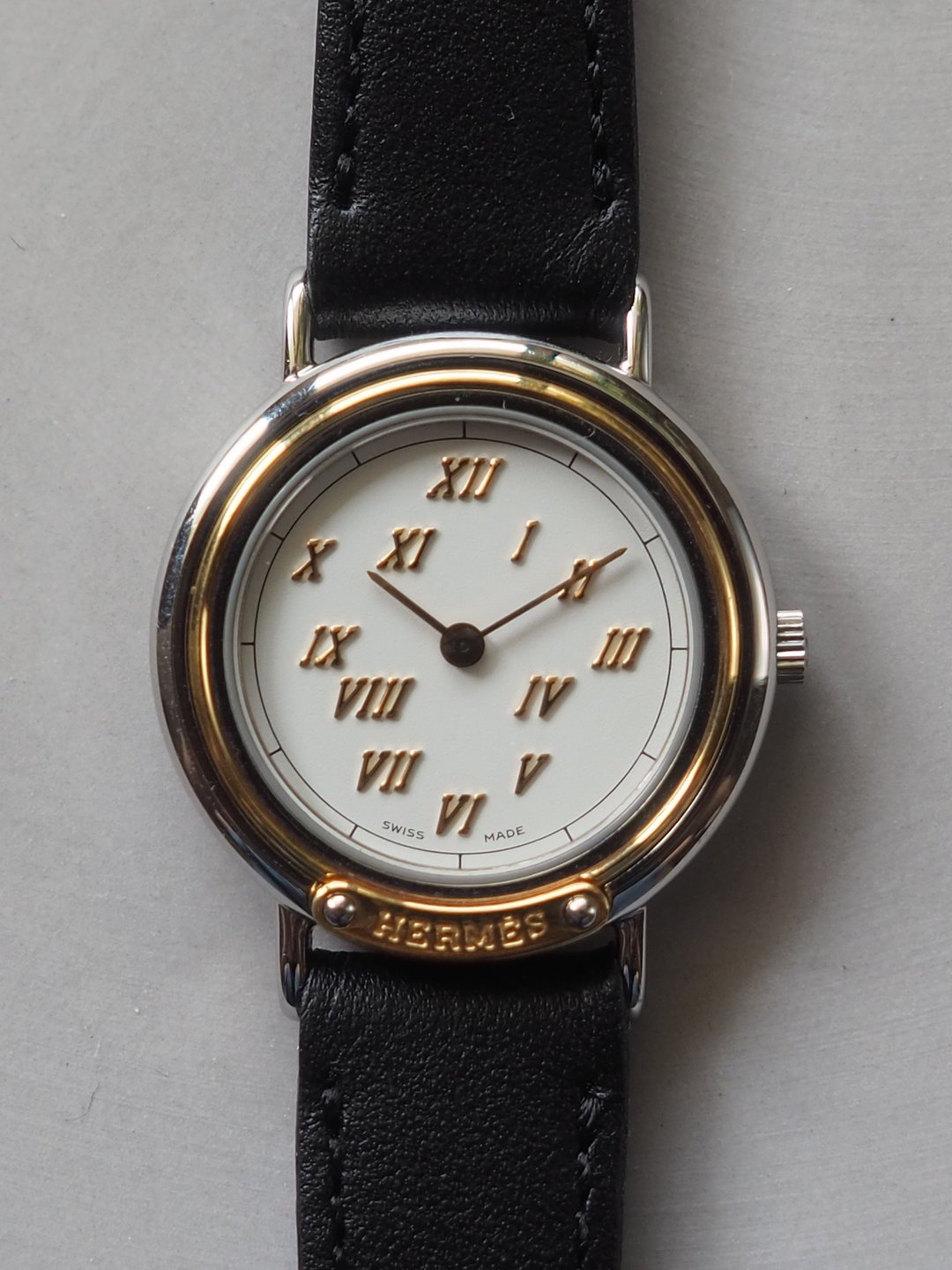 HERMÈS Météore 腕表 Hermès 流星表款 古董 - 女表 - 不锈钢 银色