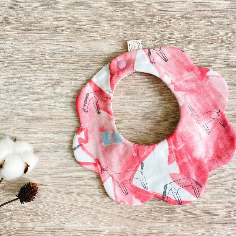 iiidolmama 马与飞鸟 围兜兜 口水巾 双面兜 - 围嘴/口水巾 - 棉．麻 