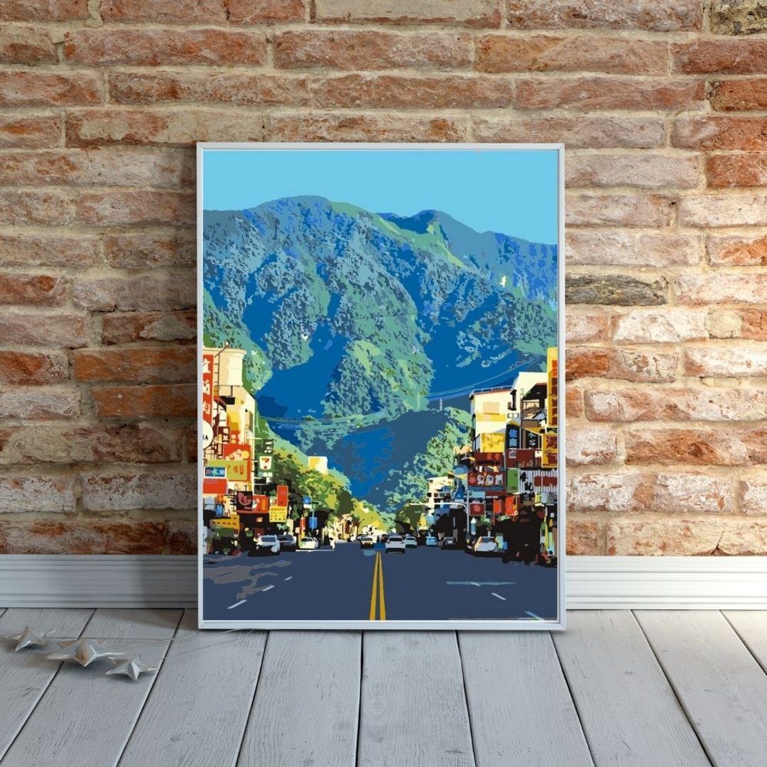 洄澜山景 创意数字油画 【遇见台湾风景画】 - 插画/绘画/写字 - 其他材质 