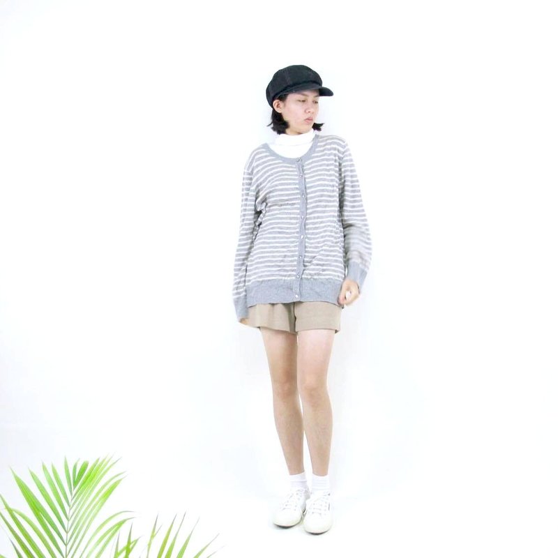 │千金难买早知道│条纹灰VINTAGE/MOD'S - 女装针织衫/毛衣 - 其他材质 