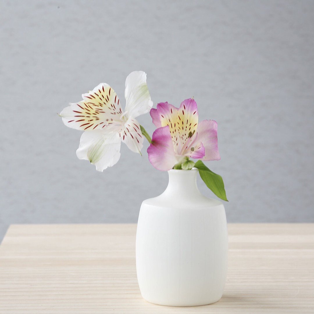 白瓷方形花瓶 - 花瓶/陶器 - 瓷 白色