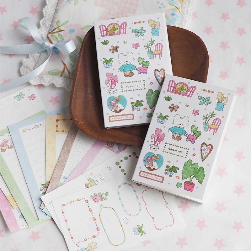 小狗巴士VOL.15 可爱小狗植物系列 便签素材本/便签纸 - 便条纸/标签贴 - 纸 多色