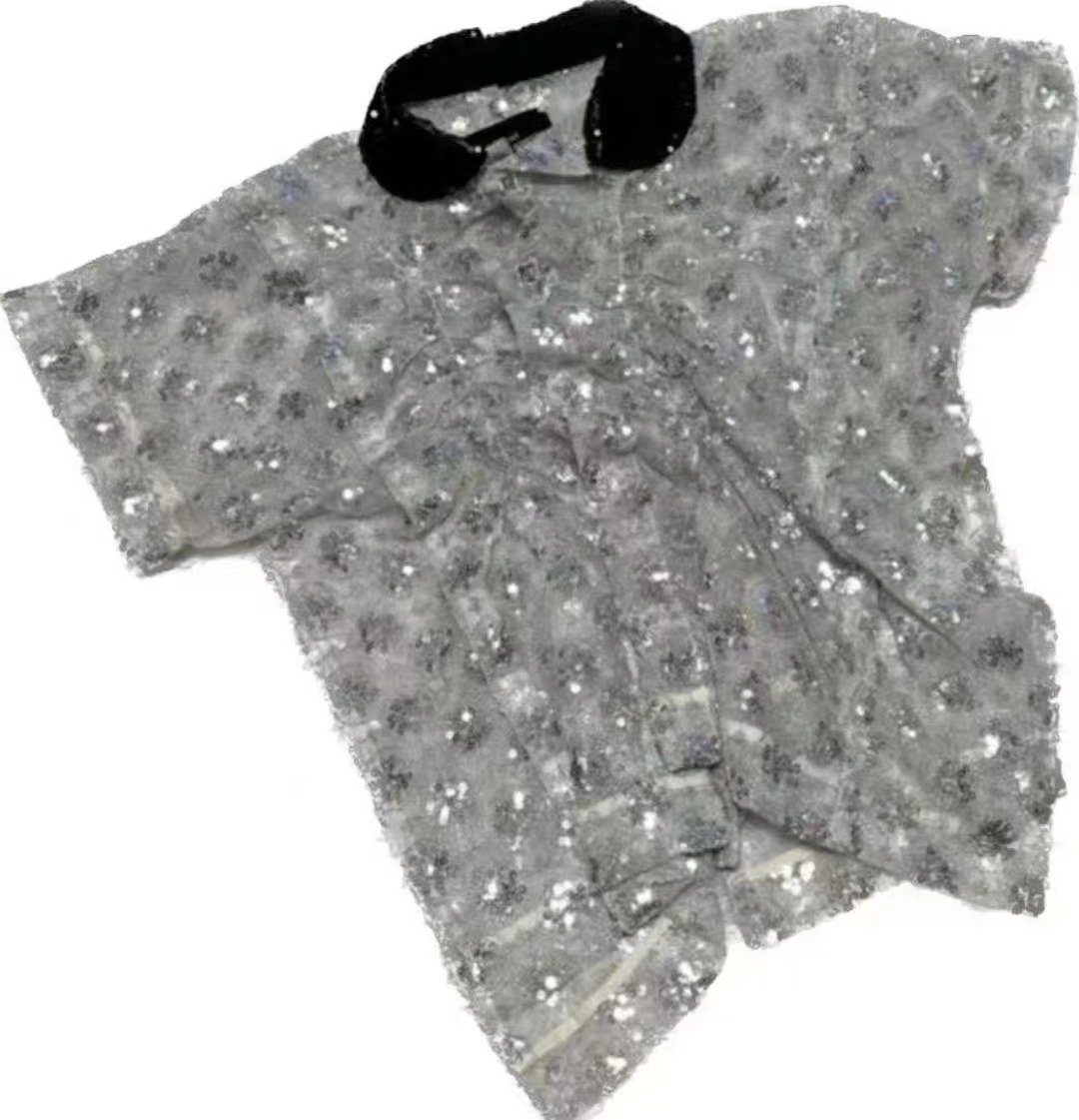 中古 tricot comme des garçons 川久保玲 短袖衬衫 - 女装上衣 - 其他材质 透明