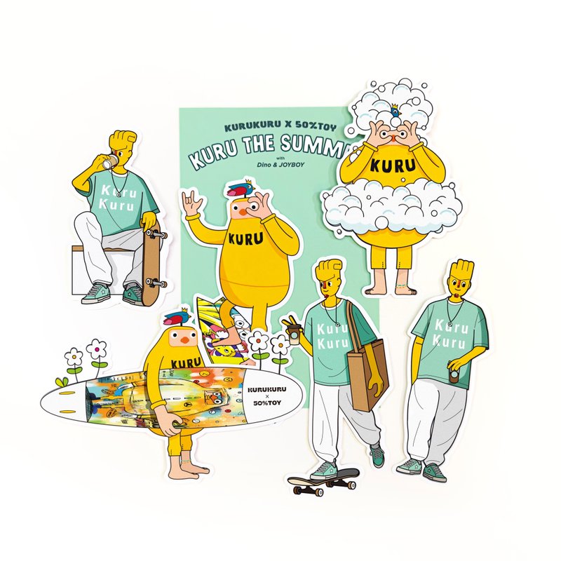 Kuru the Summer  STICKERS SET  滚乐一夏 贴纸套装 6 in 1 - 贴纸 - 纸 