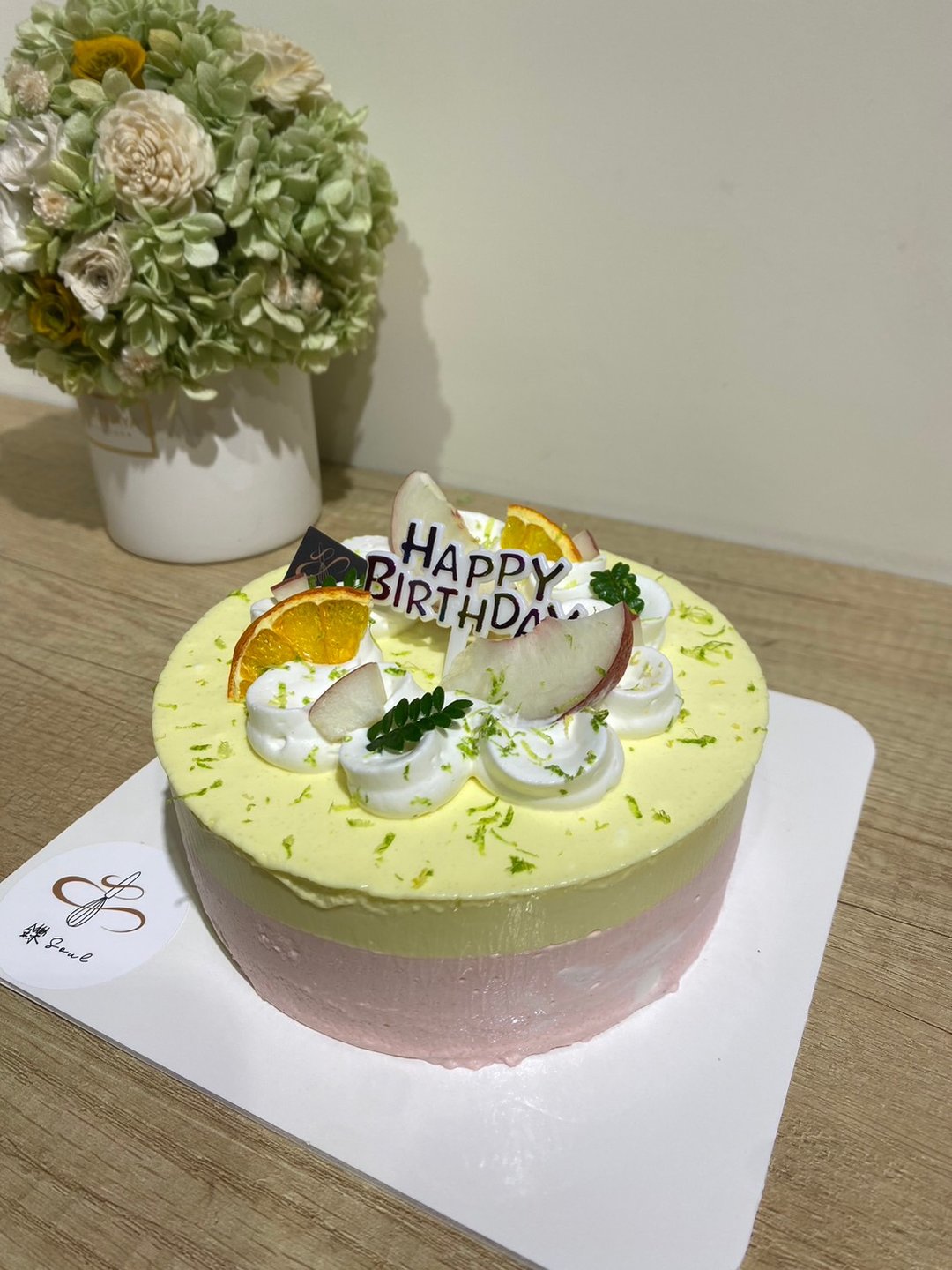 可宅配 柠檬玫瑰白桃慕斯 白桃慕斯 铄甜点 生日蛋糕 庆生 - 蛋糕/甜点 - 新鲜食材 